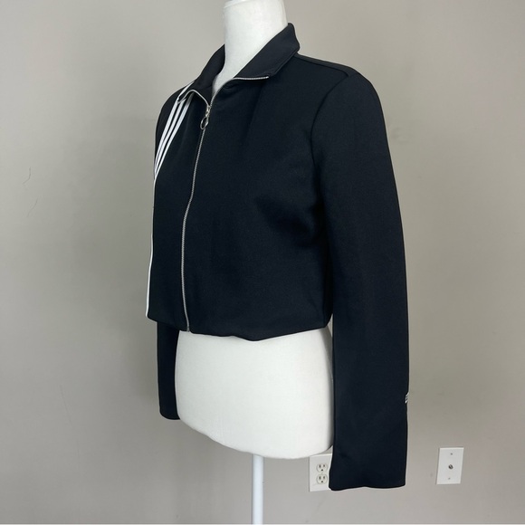 NWT ADIDAS TLRD ZIP UP LONG SLEEVE TRACK JACKET SIZE SMALL IN BLACK AND WHITE - Picture 12 of 16